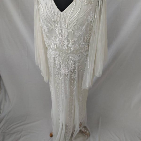 1920s full length wedding dress