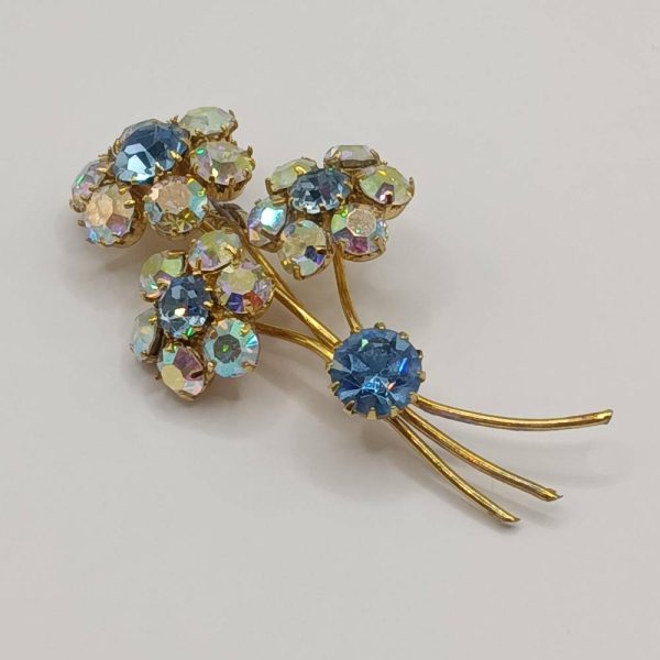 1950s rhinestone brooch