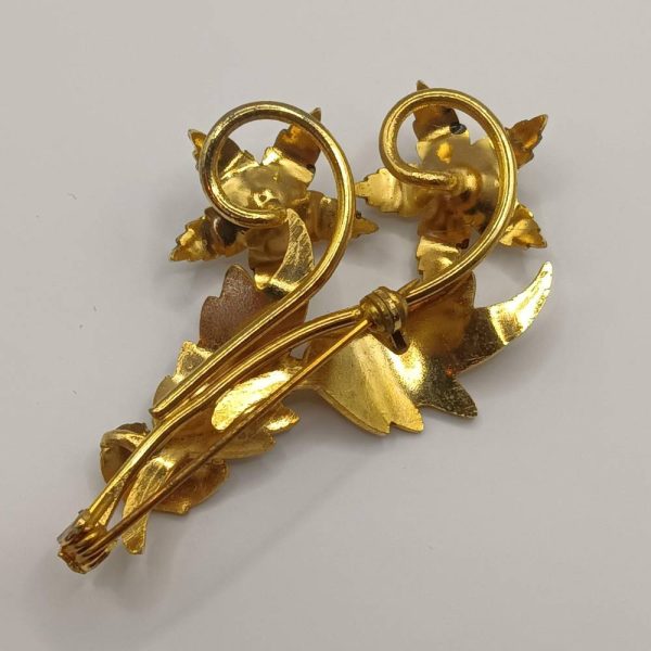 Damascene Toledo Flower Spray Brooch - Image 3