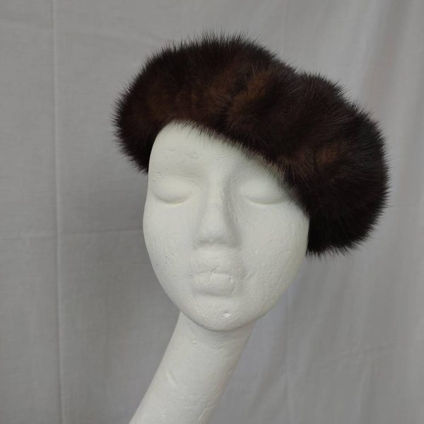 Vintage Real Fur Beret Style Hat