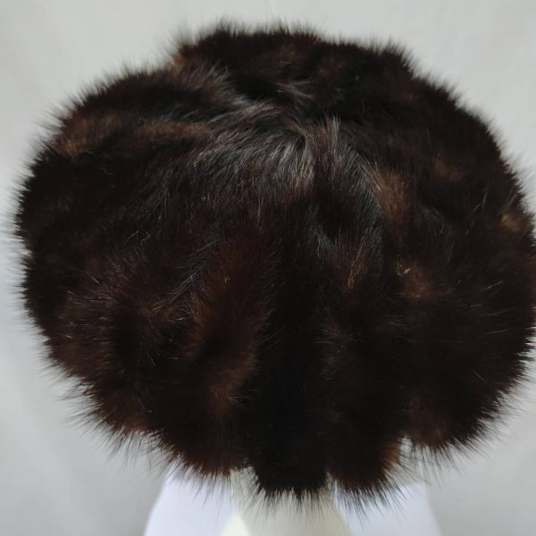 Vintage Real Fur Beret Style Hat - Image 3