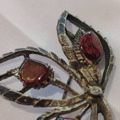 Garnet set brooch