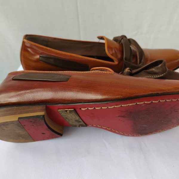 Handmade Men's Leather Shoes Size 8 - Image 3